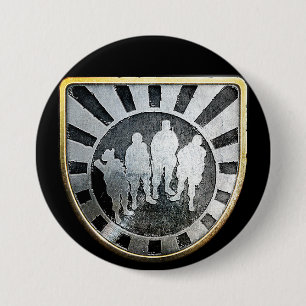 Macaron Rond 7,6 Cm Pin de peloton d'or