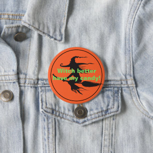Macaron Rond 7,6 Cm Pin Halloween