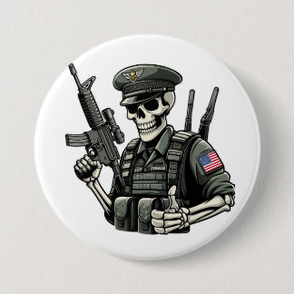 Macaron Rond 7,6 Cm PIN militar EEUU