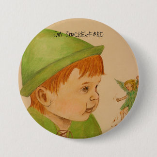 Macaron Rond 7,6 Cm Pin Peter Pan de bouton de janv. Shackelford