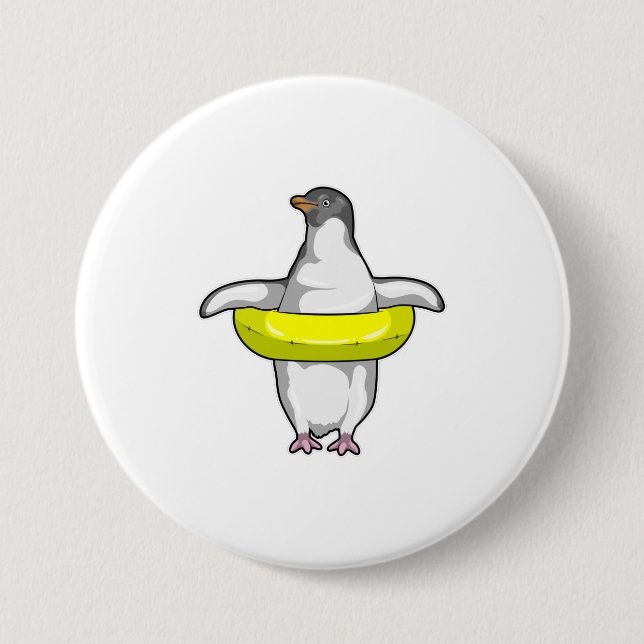 Macaron Rond 7,6 Cm Pingouin with Swim (Devant)