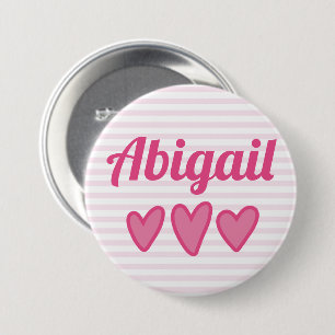 Macaron Rond 7,6 Cm Pink Hearts Personalized 