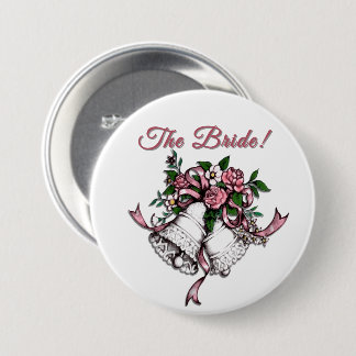 Macaron Rond 7,6 Cm Pink Wedding Bells The Bride