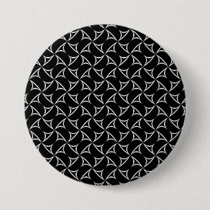 Macaron Rond 7,6 Cm Pinwheel Spiral White Abstract Illusions Line Art