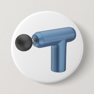 Macaron Rond 7,6 Cm Pistolet de massage bleu