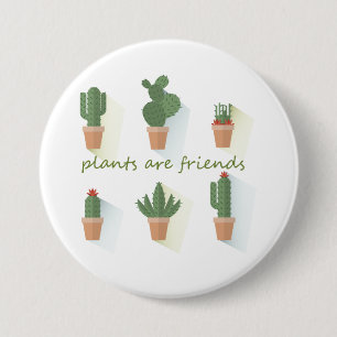 Macaron Rond 7,6 Cm Plantes et fleurs