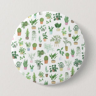 Macaron Rond 7,6 Cm Plantita House Plantes et Pots Motif