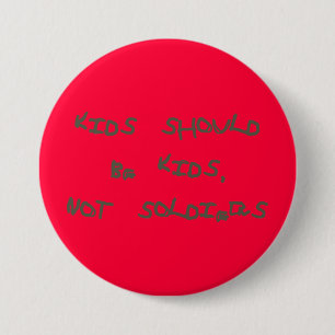 Macaron Rond 7,6 Cm Plus d'enfants soldats - Bouton