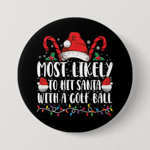 Macaron Rond 7,6 Cm Plus Susceptible de Frapper le Père Noël Avec une 