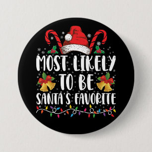 Macaron Rond 7,6 Cm Plus susceptible d'être le favori du Père Noël Fun
