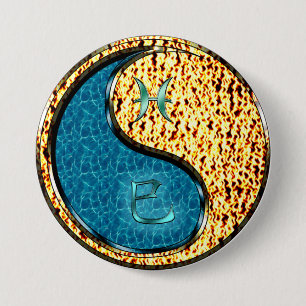 Macaron Rond 7,6 Cm Poissons & Serpent de feu
