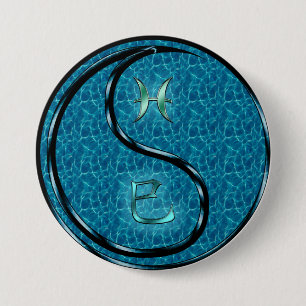 Macaron Rond 7,6 Cm Poissons & Serpent d'eau