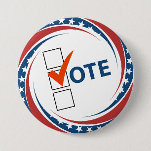 Macaron Rond 7,6 Cm Politique États-Unis Vote