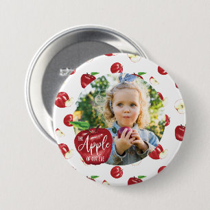 Macaron Rond 7,6 Cm Pomme de nos yeux, Fille et garçon fêtant leur ann