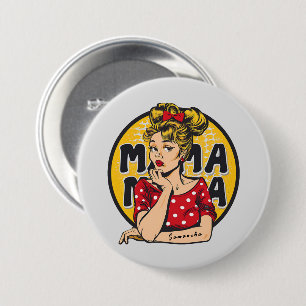Macaron Rond 7,6 Cm Pop Art Retro Personnalisé (4)