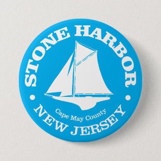Macaron Rond 7,6 Cm Port de pierre (sloop)