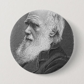 Macaron Rond 7,6 Cm Portrait de Darwin