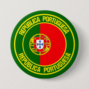 Macaron Rond 7,6 Cm Portugal Round Emblem