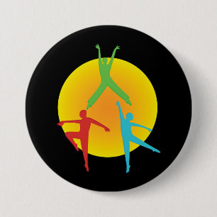 Macaron Rond 7,6 Cm Postures de danse