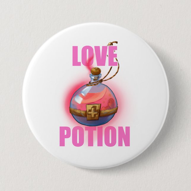 Macaron Rond 7,6 Cm Potion d'amour (Devant)