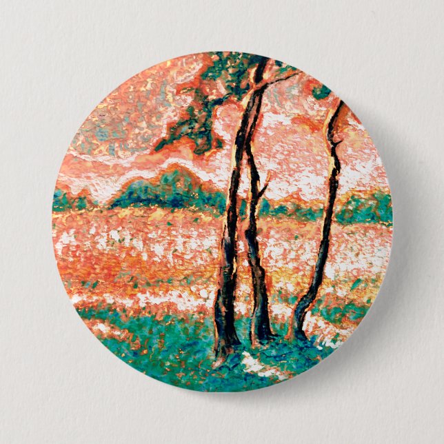 Macaron Rond 7,6 Cm Pour l'amour de l'été (Devant)