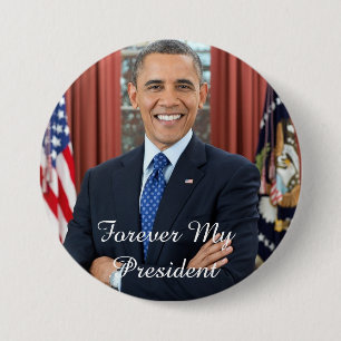 Macaron Rond 7,6 Cm Pour toujours mon bouton de soutien du Président
