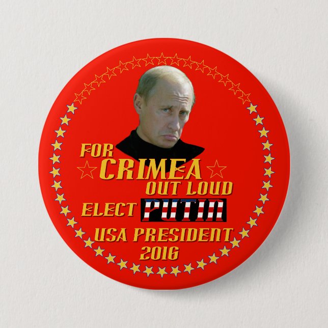 Macaron Rond 7,6 Cm Poutine pour le président Etats-Unis 2016 (Devant)