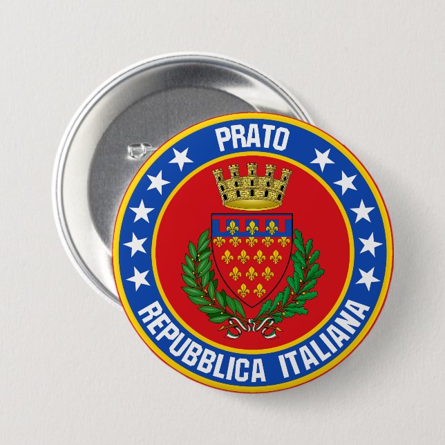 Macaron Rond 7,6 Cm Prato (Devant & derrière)