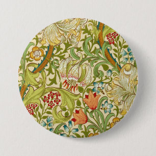 Macaron Rond 7,6 Cm Pré-raphate de William Morris Golden Lily Vintage