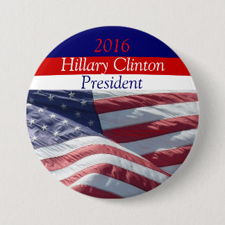 Macaron Rond 7,6 Cm Président 2016 de Hillary Clinton par