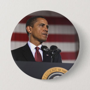 Macaron Rond 7,6 Cm Président Barack Obama