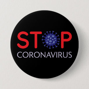 Macaron Rond 7,6 Cm Prévention du coronavirus, arrêter la propagation