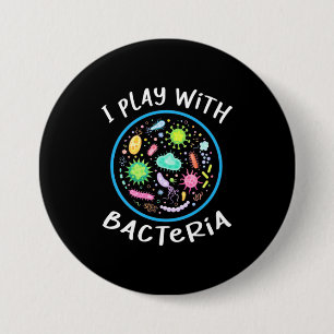 Macaron Rond 7,6 Cm Professeur de sciences de microbiologie