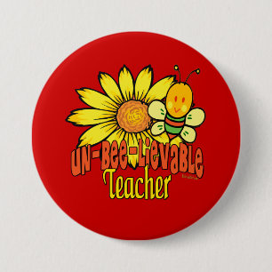 Macaron Rond 7,6 Cm Professeur incroyable avec des tournesols et des