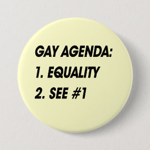 MACARON ROND 7,6 CM PROGRAMME GAY - ÉGALITÉ