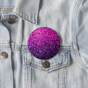 Macaron Rond 7,6 Cm Purple Pink Ombre faux parties scintillant scintil