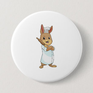 Macaron Rond 7,6 Cm Rabbit comme boulon avec broche