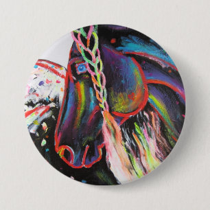 Macaron Rond 7,6 Cm Rainbow Appaloosa Button