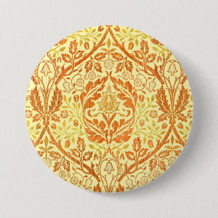 Macaron Rond 7,6 Cm Rameau d'or William Morris Art nouveau vintage