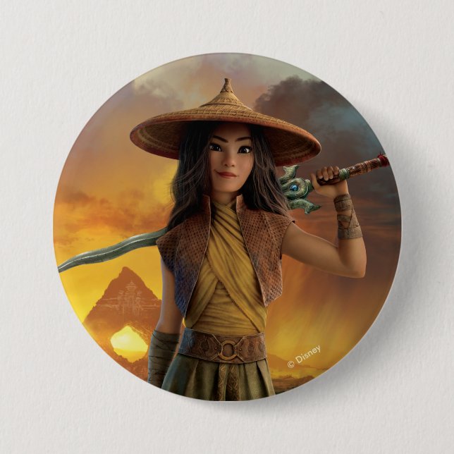 Macaron Rond 7,6 Cm Raya sans peur (Devant)