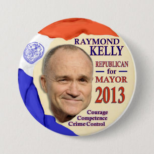 Macaron Rond 7,6 Cm Raymond Kelly pour le maire 2013 de NYC