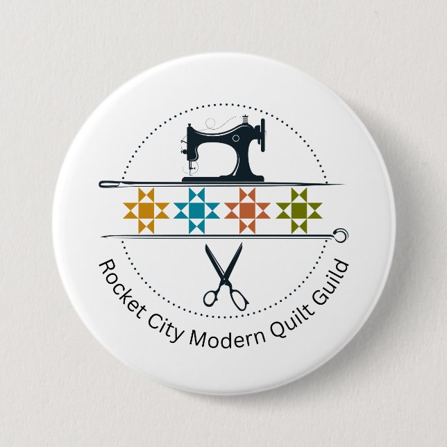 Macaron Rond 7,6 Cm RCMQG button (Devant)