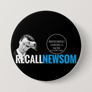 MACARON ROND 7,6 CM RECALL NEWSOM NOW BUTTON