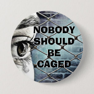 Macaron Rond 7,6 Cm Refugee Immigrants Rights Button