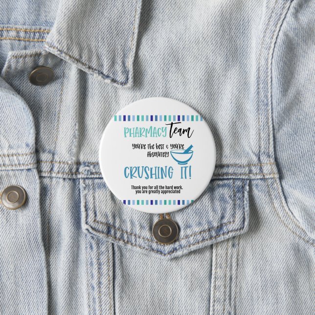 Macaron Rond 7,6 Cm Remerciements pour l'appréciation de l'équipe de l (En situation)