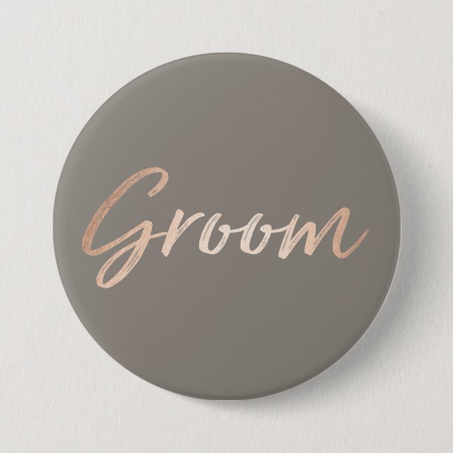 Macaron Rond 7,6 Cm Répétition de mariage de marié (Devant)