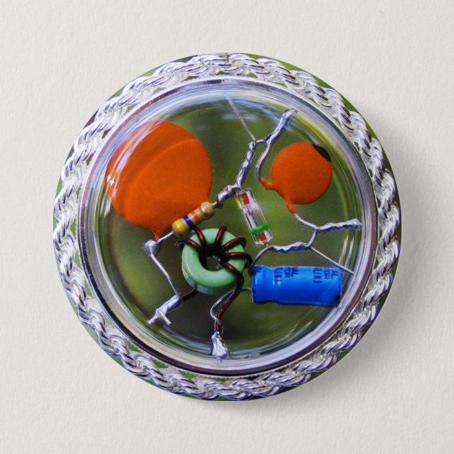 Macaron Rond 7,6 Cm Résonateur de sorcière quantique (Devant)