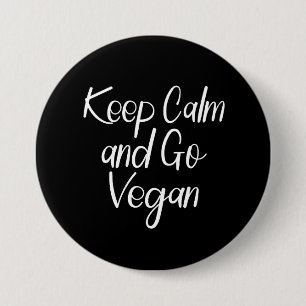 Macaron Rond 7,6 Cm Restez calme et allez Vegan