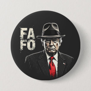 Macaron Rond 7,6 Cm Retro Américain Donald Trump FAFO USA Drapeau Patr