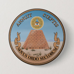 Macaron Rond 7,6 Cm Revers du Grand Sceau